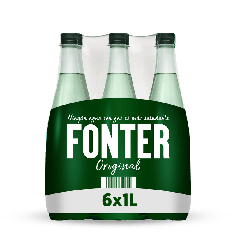 Agua mineral con gas Fonter 1 l.